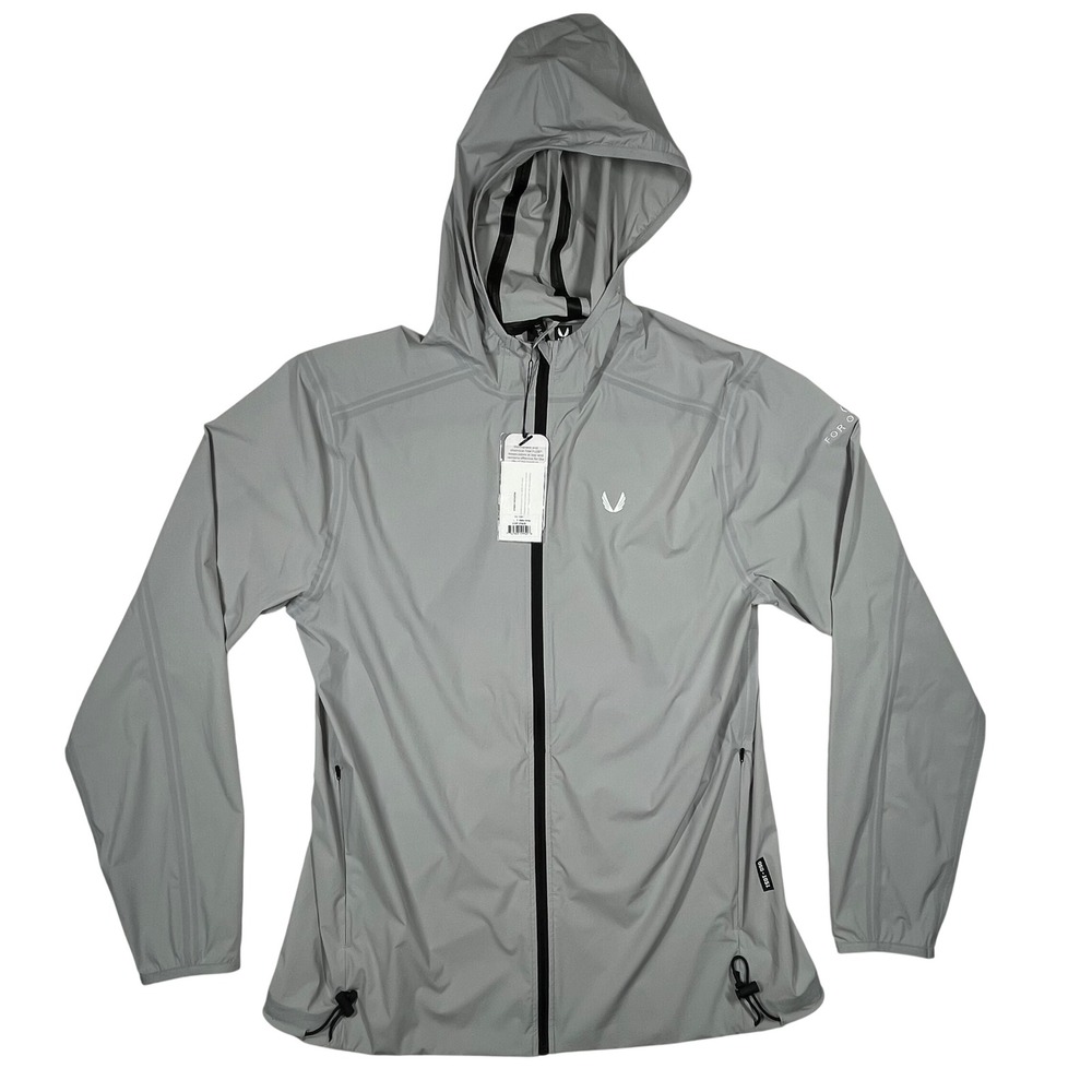 ASRV CH-1051 Windbreaker Hoodie Mens Large Slate Grey Full Zip Performance New